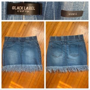 Black Label Denim Skirt